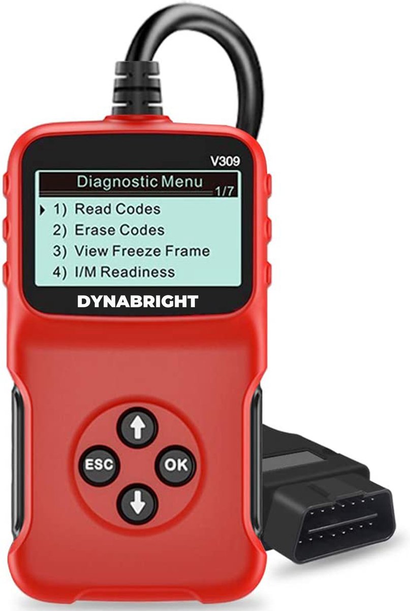 DynaBright OBD2 Scanner voor Auto - Uitleesapparatuur Auto - Storing Zoeken - Diagnosecomputer - Uitleesapparatuur - DynaBright