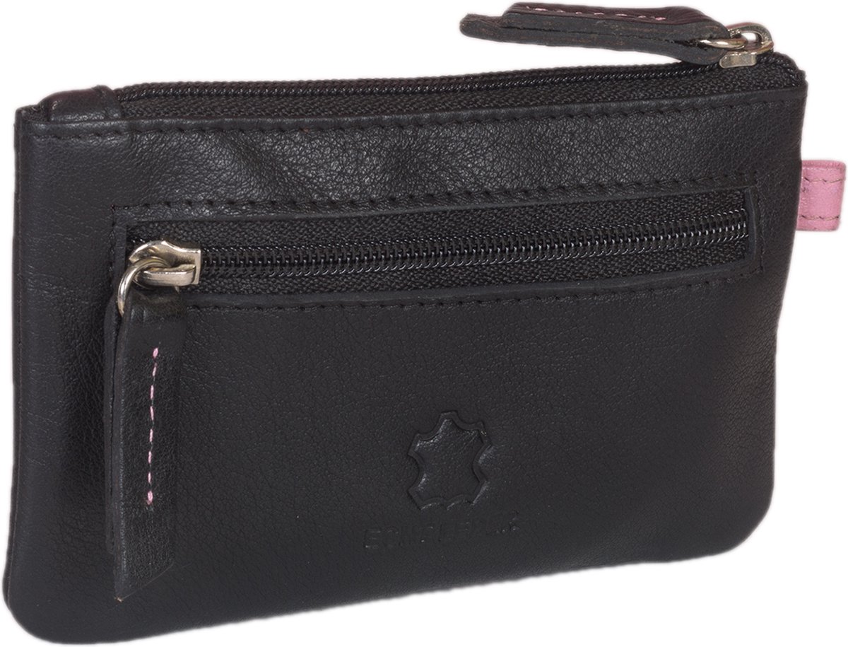 Massi Miliano Sleutel-etui Unisex Nappa Leer Zwart - ( 9093-6) -