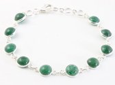 Fijne zilveren armband met jade