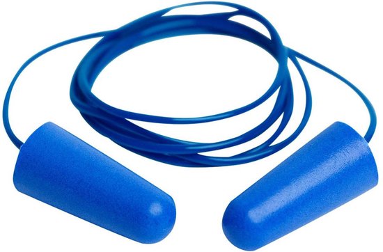 HACCP oordoppen. Blauw, detectable. Oorpluggen, oorbescherming met koord. |  bol.com