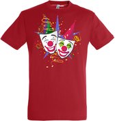 T-shirt kinderen Carnaval Masker | Carnaval | Carnavalskleding Kinderen Baby | Rood | maat 68