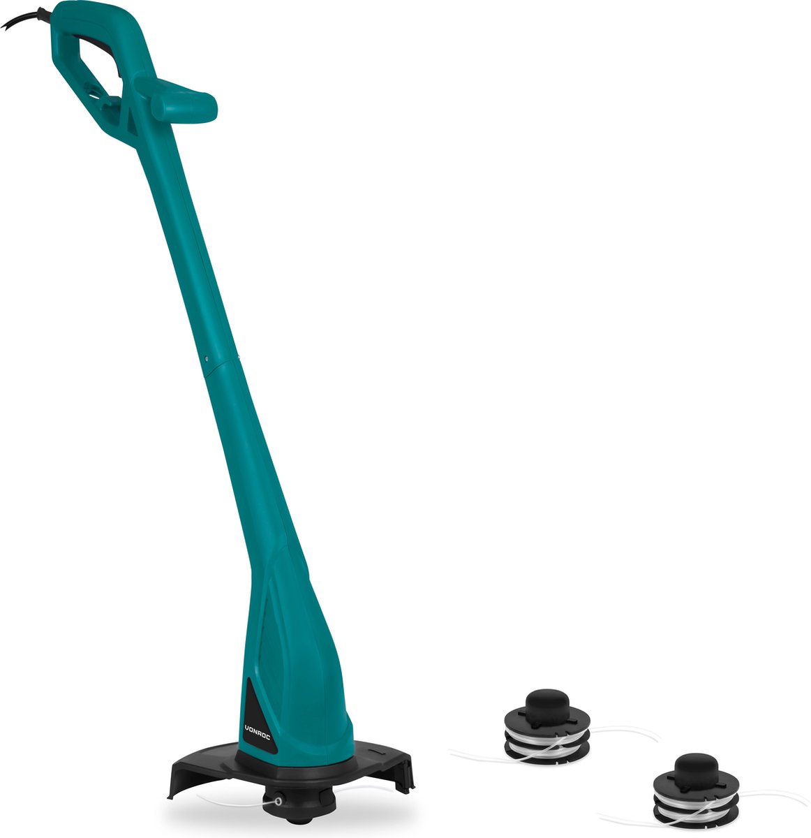 Bol.com VONROC Grastrimmer 300W – Ø230mm maaidiameter – complete set met 2 extra draadspoelen van 4 meter- Tap and Go systeem aanbieding