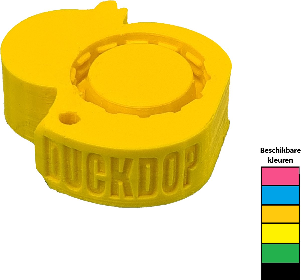 DuckDop® Original - Festival dop - Universele Flessendop - Inclusief grote sleutelhanger - Sta nooit meer in je eendje - Meerdere kleuren beschikbaar