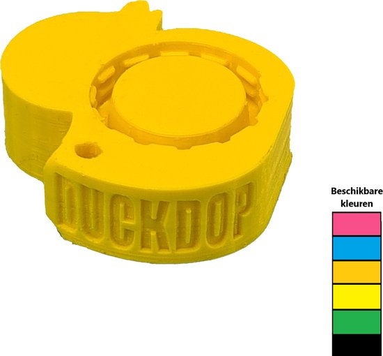 Foto: Duckdop original geel premium festival dop universele flessendop inclusief sleutelhanger sta nooit meer in je eendje