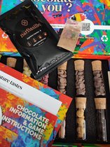 iChoc Experience Box Love Edition - Chocoladespel voor koppel - 12 tubes chocolade soorten 2 cocktail Espresso Martini 1 Snuifpakket