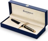 Waterman Hémisphère-vulpen | Matzwart met 23k gouden rand | Fijne penpunt | Blauwe inkt | Cadeauverpakking