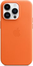 Apple Leren hoesje met MagSafe geschikt voor iPhone 14 Pro - Oranje