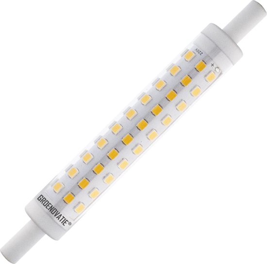 Groenovatie LED Lamp R7S Fitting - 10W - 22x118 mm - 360º - Dimbaar - Warm Wit