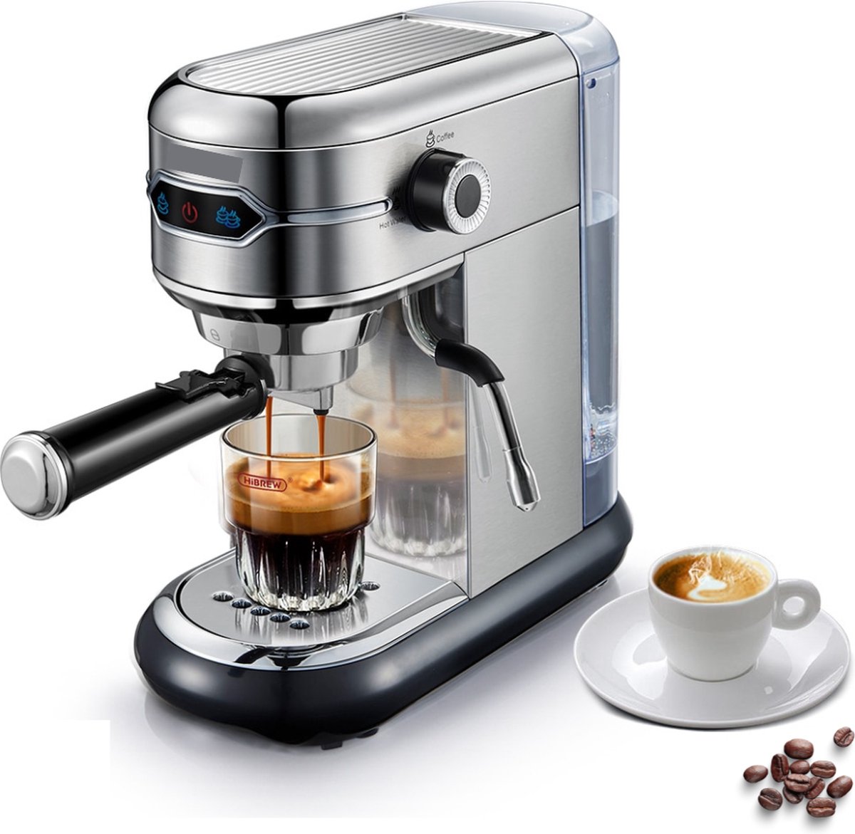 gewicht Methode Grote hoeveelheid Currero 2 in 1 Koffiemachine - Koffiezetapparaat - Koffie Automaat -  Pistonmachine -... | bol.com