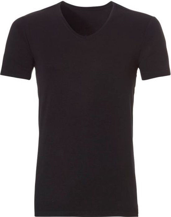 Ten Cate - T-shirt basique en bambou à col en V pour homme Noir - L