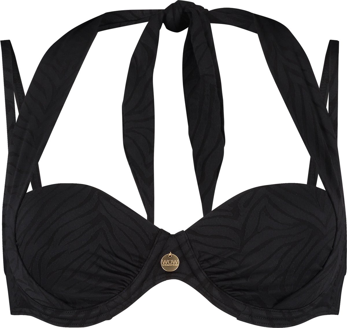 TC WOW multiway bikinitop jacquard zebra black voor Dames - Maat 38E - 75E