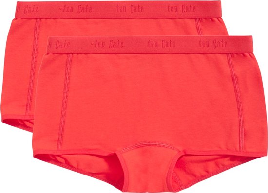 Basics shorts rood 2 pack voor Meisjes | Maat 110/116