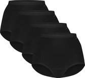 ten Cate Dames High waist – Ondergoed voor dames – Maat L – 4-PACK – Zwart – Comfortabel Katoen Ondergoed – Ademend & Zacht – Voordeelverpakking
