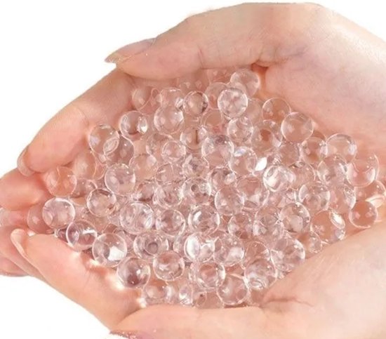 KONFEN Waterkralen, 20000 stuks, watergelgrond, kleurrijke waterballen, geleikristallen kralen, gelbal, waterabsorberende kralen voor vazen, 100 g 7-8 mm vaasvullers voor huisdecoraties (kleurrijk