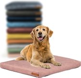Rexproduct Hondenkussen - Hondenmand - Hondenbed met rits en wasbaar - Hondenkussens 90 X 110 CM - Manden & kussens 0 tot 80 kg - SoftPet Roze