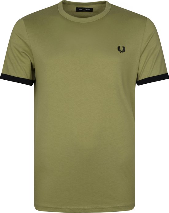 Fred Perry - T-shirt M3519 Groen - Heren - Maat L - Modern-fit