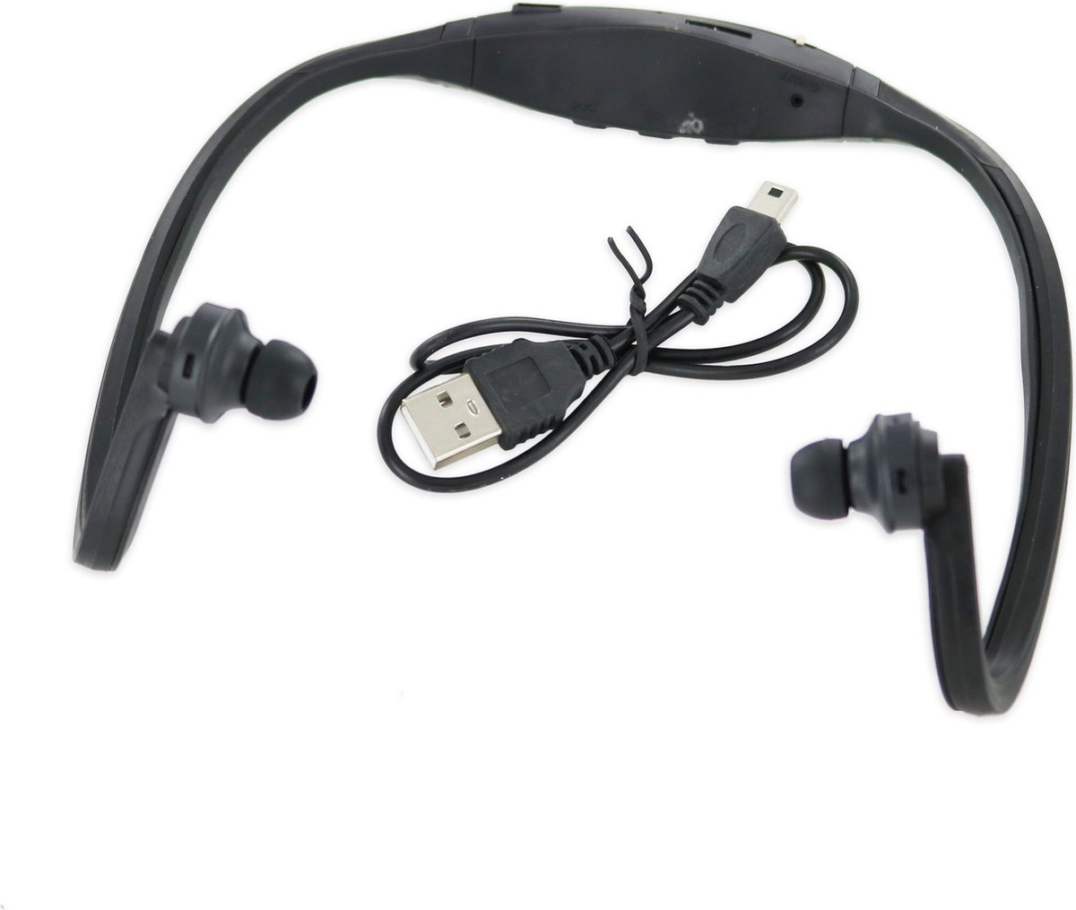 Sport Headset met MP3 Functie Zwart