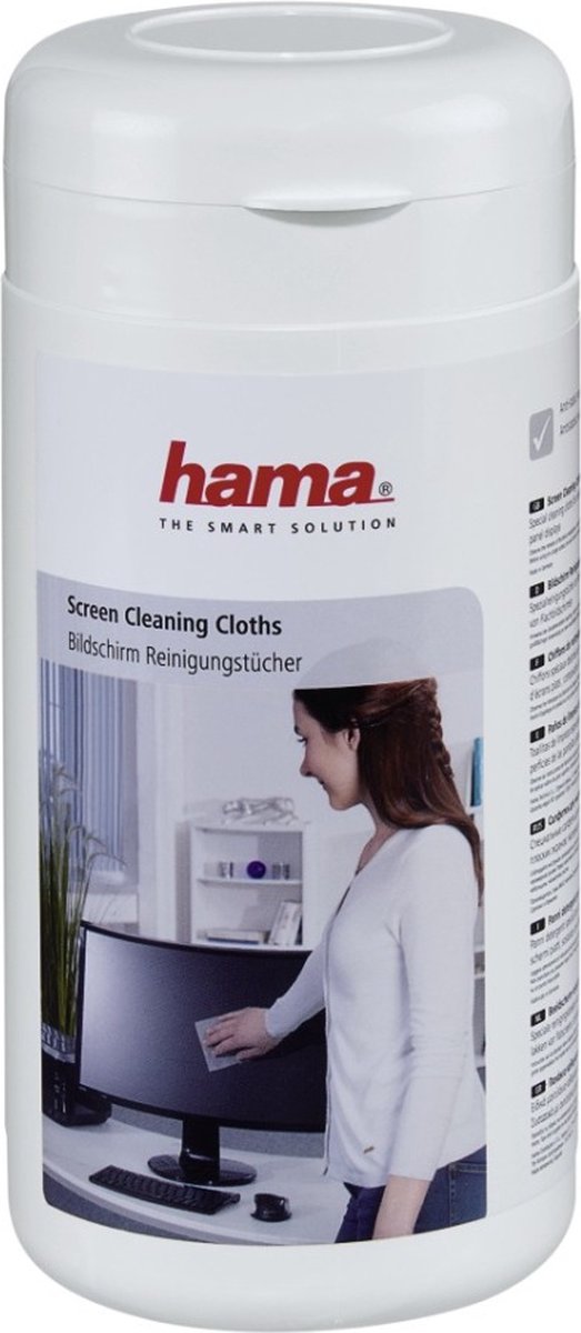 Hama Beeldscherm-reinigingsdoekjes, 100 stuks, in box