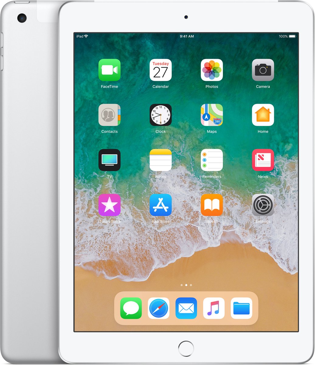 Apple iPad 2018 9.7 inch 128GB Zilver WiFi + 4G Tablet A10 Fusion Chip Apple Pencil ondersteuning - Afbeelding 2