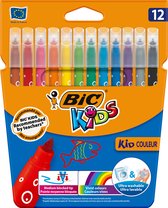 BIC Kids Kid Couleur - Kleurstiften middelgrote punt - Verschillende kleuren - Etui van 12