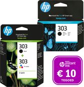 HP 303 - Inktcartridge kleur & 2x zwart (3-pack) + Instant Ink tegoed