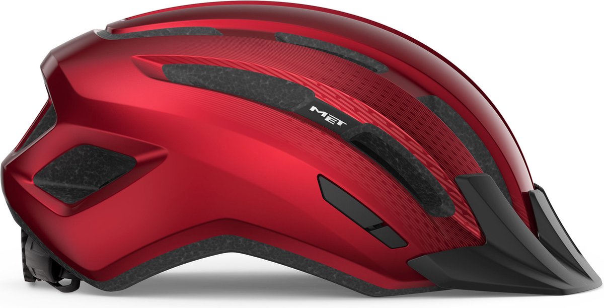 MET Downtown MIPS Fietshelm Mannen & Vrouwen – Fietshelm Racefiets Volwassenen – E-Bike – Trekking – Maat S/M (52-58cm) – Red Glossy (Rood) – foto 2