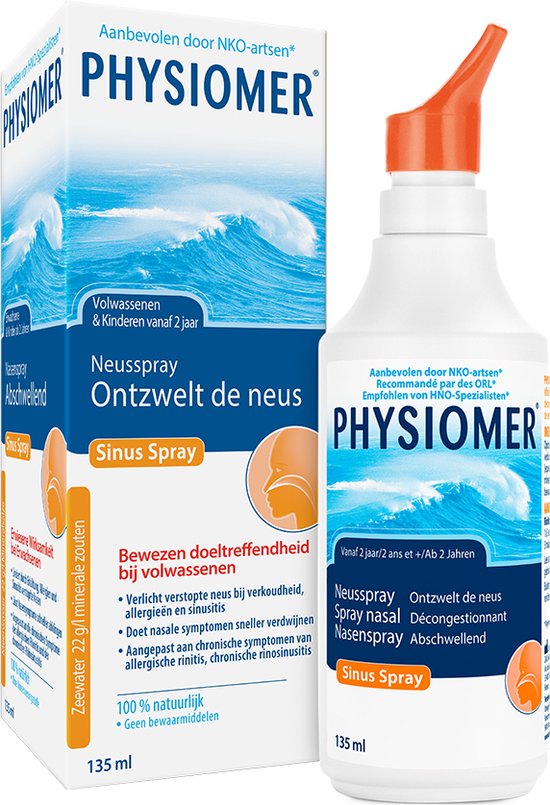 2 x Spray sinus Physiomer 135ml - spray nasal - rhume | bol.com