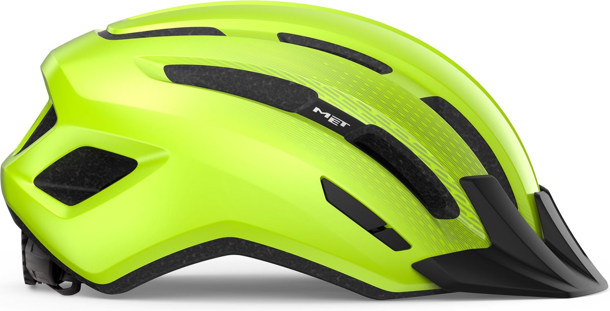 MET Downtown MIPS Fietshelm Mannen & Vrouwen – Fietshelm Racefiets Volwassenen – E-Bike – Trekking – Maat S/M (52-58cm) – Fluor Yellow (Geel)