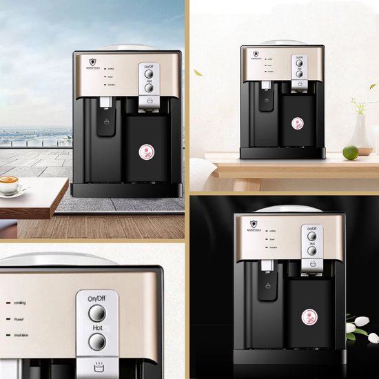 Waterdispenser, 550 W 75 W 220 V waterdispenser voor drinkwater, 5 l warmwaterdispenser met wateraansluiting voor 3,5 l, 5 l, 10 l, 18 l