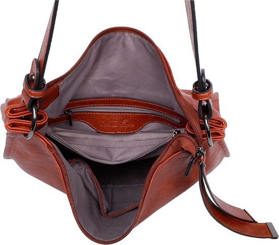Sac Bandoulière Inès Delaure Taupe - Bimatière Toile Et PU - Neuf Avec étiquettes