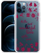 Geschikt voor Apple iPhone 12 Pro Hoesje Most Wonderful Time - Designed by Cazy