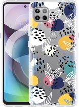 Motorola Moto G 5G Hoesje Abstract Flowers - Designed by Cazy