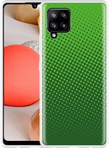 Hoesje Geschikt voor Samsung Galaxy A42 groene cirkels