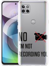 Motorola Moto G 5G Hoesje Not recording you - Designed by Cazy