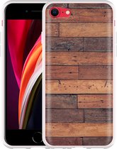iPhone SE 2020 Hoesje Houten planken - Designed by Cazy