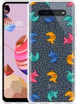 LG K51S Hoesje Happy Elephant - Designed by Cazy