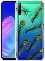 Huawei P40 Lite E Hoesje Peacock Feathers Designed by Cazy