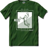 Basketball | Basketbal - Sport - Basketball - T-Shirt - Unisex - Bottle Groen - Maat 4XL