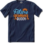 Future Gaming Buddy | Gamen - Hobby - Controller - T-Shirt - Unisex - Navy Blue - Maat 4XL