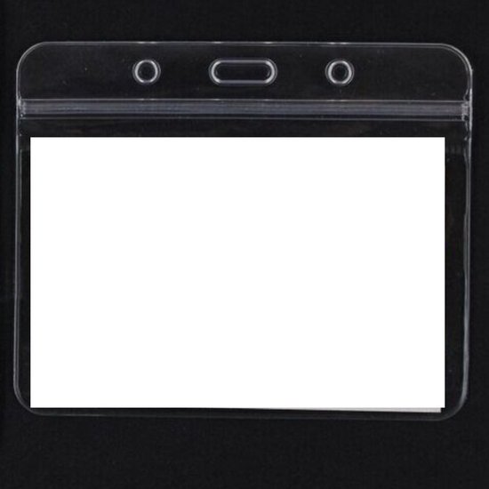 Fako Bijoux® - Porte-badge Plastique XL - Porte-cartes nominatives - Porte-cartes - 11.5x10cm - Transparent - 50 pièces