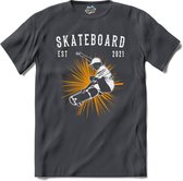 Skateboard | Skaten - Skateboard - T-Shirt - Unisex - Mouse Grey - Maat M