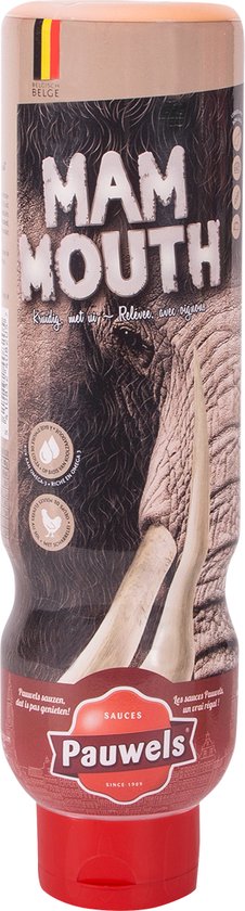 Pauwels Mammouth saus tube - romige getomateerde saus met currymadras - 1L