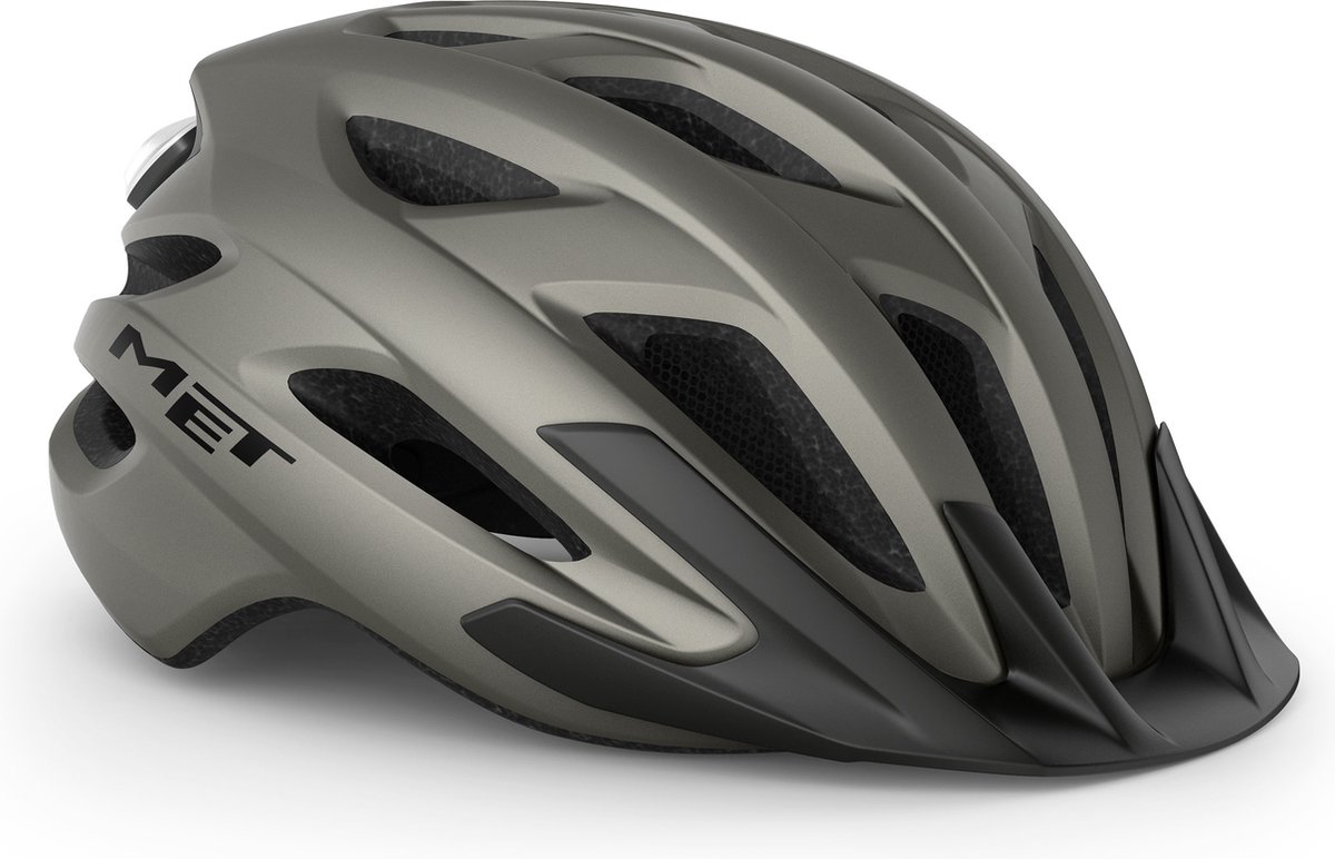 MET Crossover Fietshelm Mannen & Vrouwen - Stadsfietshelm Volwassenen - Maat XL - Titanium Matt