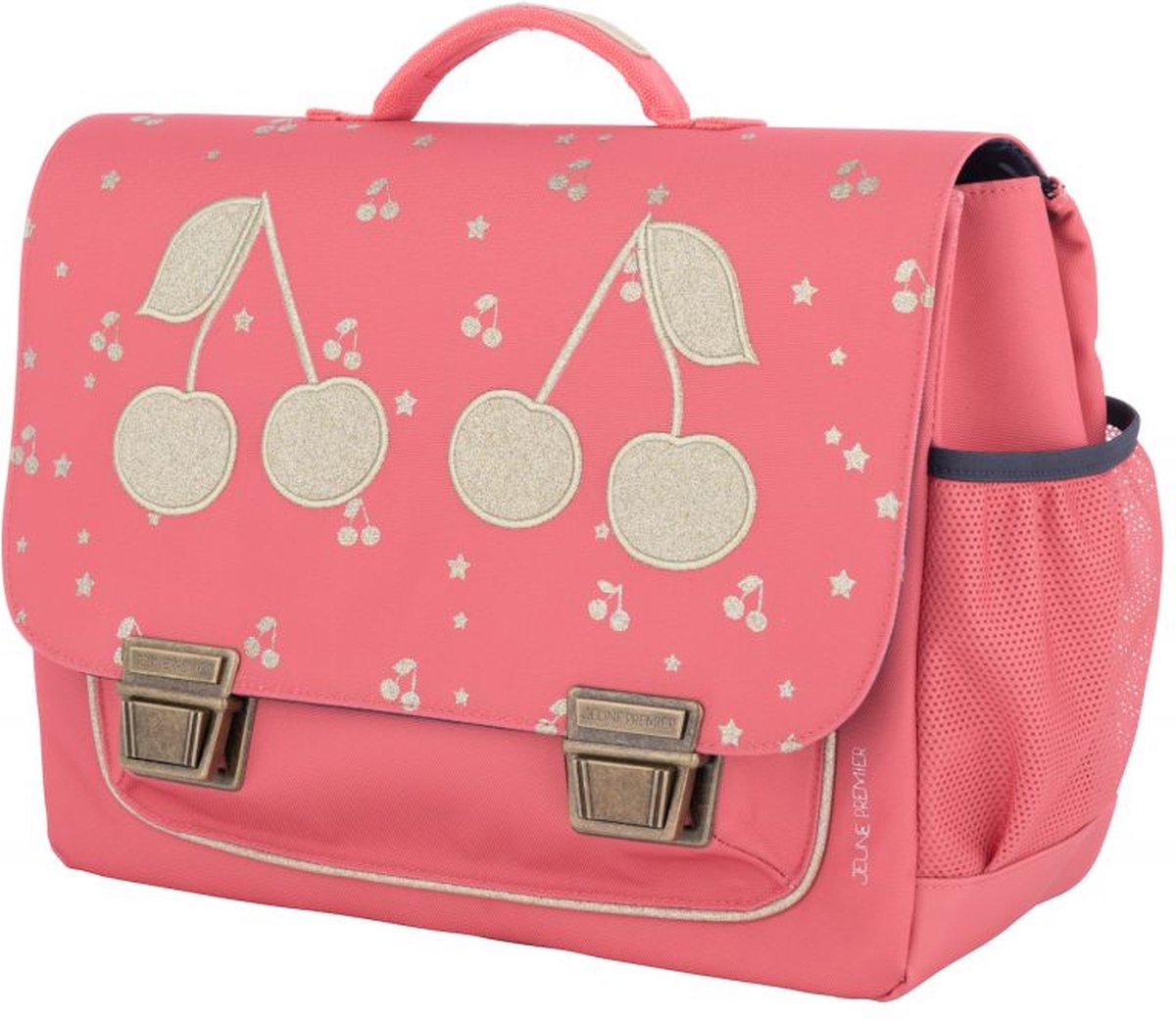 SCHOOLTAS CLASSIC MIDI - CHERRY GLITTER PINK