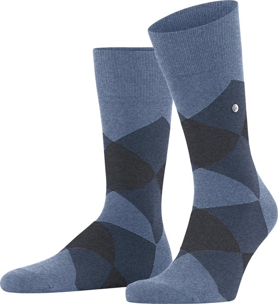Burlington Clyde One size organisch katoen sokken heren blauw - Maat 40-46