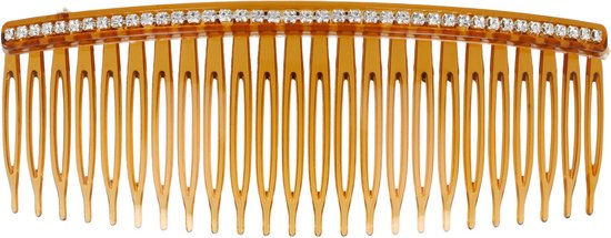 Epingle à cheveux Peigne à cheveux 1 rang Strass 13cm Marron Attachement Peigne Peigne à Cheveux