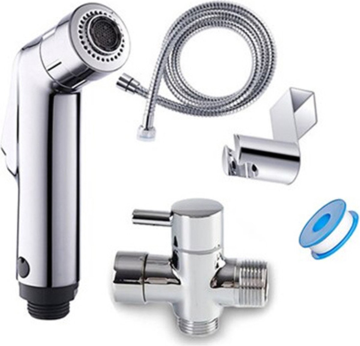 Bolture Bidet - Handdouche - Kraan - Sproeier - Douchekop - Wc - Toilet - Set - Inclusief Slang en Muurbeugel