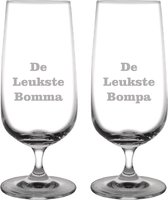 Bierglas op voet gegraveerd - 41cl - De Leukste Bomma-De Leukste Bompa