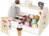 Melissa & Doug Houten ijscorner Scheppen en serveren - Fantasiespel - Speelgoedeten - Houten Speelgoed - Montessori Speelgoed - Speel Eten ijs speelgoed - 3+ - Cadeau voor jongens en meisjes