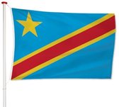 *** Grote Congolese Vlag 90x150cm - Vlag Congo DRC - van Heble® ***